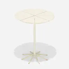 Petal occasional table, model P320 by Richard Schultz, 1960, enameled aluminum, lacquered wood, sold Feb 2020