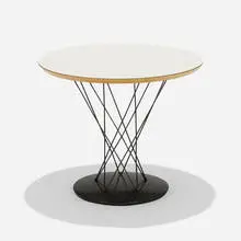 occasional table, model 87 by Isamu Noguchi, 1953, enameled steel, laminate over plywood, sold Feb 2020
