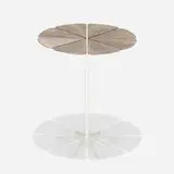 Richard Schultz, Petal occasional table, model P320, 1960, enameled aluminum, walnut