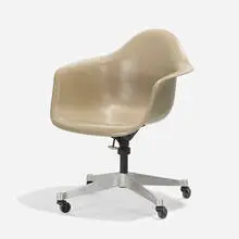 Charles and Ray Eames, DAT and PAC, molded fiberglass, brushed aluminum, plastic, casters