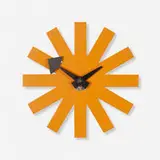 Asterisk wall clock, model 2213 by George Nelson & Associates, c. 1953, brass, enameled aluminum, birch, sold Feb 2020