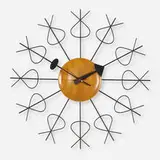 Knot clock, model 4775 by George Nelson & Associates, 1952, maple, enameled metal and brass, sold Feb 2020