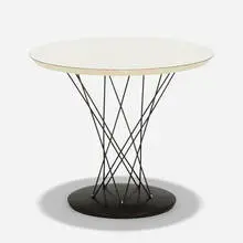 occasional table, model 87 by Isamu Noguchi, 1953, laminate over wood, enameled steel, sold Feb 2020