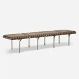 John Behringer, Link Bench, model 656, 1961, aluminum, upholstery
