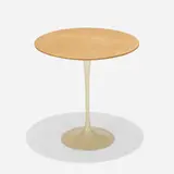 Eero Saarinen, occasional table, model 163W, oak, enameled aluminum