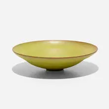 bowl by Gertrud and Otto Natzler, c. 1960, wheel-thrown and glazed earthenware, sold Feb 2020