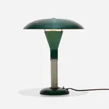 Smith Metal Arts Company, Moon Crest table lamp, c. 1945, anodized aluminum, aluminum