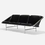 Sling sofa, model 6832 by George Nelson & Associates, 1963, leather, chrome-plated steel, rubber, sold Feb 2020