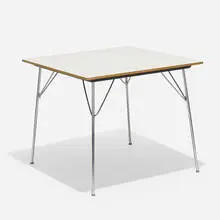 DTM-20 by Charles and Ray Eames, 1947, laminate over plywood, chrome-plated steel, sold Feb 2020