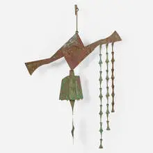 wind chime by Paolo Soleri, c. 1975, cast bronze, sold Feb 2020