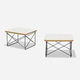 LTRs, pair by Charles and Ray Eames, ash plywood, chrome-plated steel, sold Feb 2020