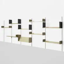 George Nelson & Associates, Action Office storage system, c. 1965, enameled steel, aluminum, vinyl