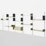 Action Office storage system by George Nelson & Associates, c. 1965, enameled steel, aluminum, vinyl, sold Feb 2020