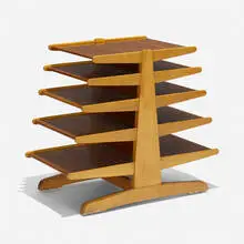magazine tree, model 4765 by Edward Wormley, 1947, walnut, birch, sold Feb 2020
