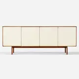 Florence Knoll, cabinet, model 541, 1952, walnut, chrome-plated brass