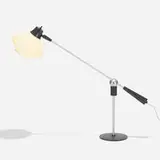 Gilbert Watrous, table lamp, c. 1955, aluminum, enameled steel, plastic, enameled aluminum, chrome-plated steel, enameled brass