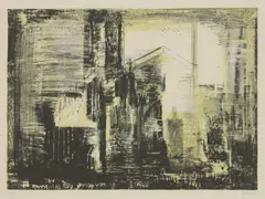 Untitled by John Piper, Northamptonshire: medieval stone': Levinson 135 lithograph printed in colours, sold Jan 2021