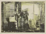 Untitled by John Piper, Northamptonshire: medieval stone': Levinson 135 lithograph printed in colours, sold Jan 2021
