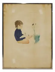 Untitled by Patrick Procktor, Patrick Procktor RA (1936-2003) 'Marcus and a Pink' etching and aquatint, sold Jan 2021