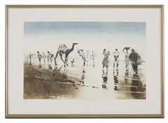 Lucy Willis, Untitled, Lucy Willis (b.1954) Juhu Beach etching and aquatint in colours