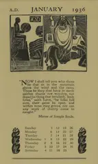 Untitled by Eric Gill, Physick: 179; 'The Good Shepherd' wood engraving image 84 x 48mm Collection: EG: 131, sold Jan 2021