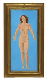 Francis Plummer, Untitled, Francis Plummer (1930-2019) Standing nude egg tempera on panel 46.5 x 21cm .