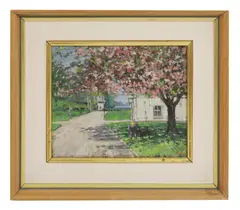 Untitled by Rita Greig, oil on board 22 x 25cm ., sold Jan 2021