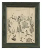 Victor Hammond, Untitled, charcoal and watercolour 29 x 23cm .