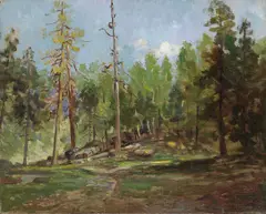 A Clear Spring Mountain Day by J. Bond Francisco, oil on canvas, offered Apr 2006
