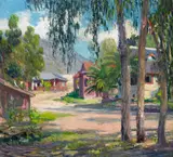 Joseph Kleitsch, Laguna Village (Corner of Laguna Avenue and Glenneyre Street)