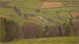 William Wendt, A Patchwork of Fields along a Meandering River
