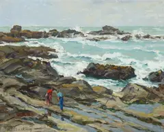 William Darling, Tide Pools, oil on masonite