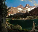 Robert Clunie, 5th Lake and Palisade Glacier, 1944, oil on canvas