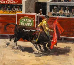 Toro by Roger Edward Kuntz, oil on canvas, sold Apr 2006