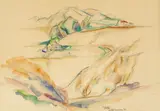 Stanton Macdonald-Wright, Santa Monica, 1921, watercolor on paper