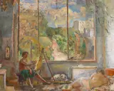 Me in the Studio at 737 by Gertrude Partington Albright, oil on canvas, sold Apr 2006