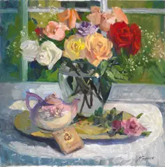 Millie Greene, Songs for Flowers, oil on canvas