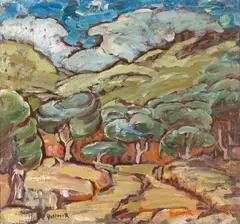 Grace Libby Vollmer, Olive Grove, Berkeley, oil on canvas