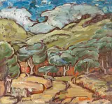 Grace Libby Vollmer, Olive Grove, Berkeley, oil on canvas