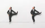 Nicholas Africano, Le Dance, 1978, beeswax, oil and acrylic, in two parts