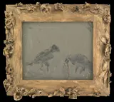 Nicholas Africano, Birds and Worms, Fioretti Series, 1989, oil, wax, canvas, wood, and plaster