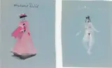 Nicholas Africano, Madame du Val, 1984, flocking and ink on paper, in two parts