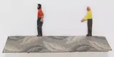 Nicholas Africano, An Argument, 1977, linoleum, wax, oil and acrylic in three parts