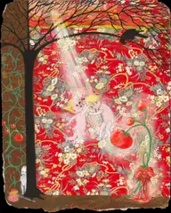 Stavit Allweis, Untitled (#9, Fighting), 1996, acrylic on paper
