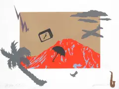 Laurie Anderson, Mt. Daly: US IV, 1982, lithograph in seven colors