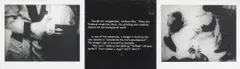 Laurie Anderson, Stills from 'Dear Reader': 2, 1975, black and white photograph with photostat text