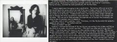 Laurie Anderson, Stills from 'Dear Reader': 3, 1975, black and white photograph with photostat text