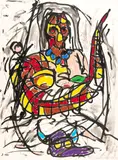 Fab Five Freddy, Untitled, 1986, chalk and paint on paper