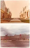 Dan Graham, Homes for America Series (diptych), 1974, two color photographs mounted on board, lower photograph signed and numbered 8/50