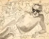 Red Grooms, Ben on New Beach, 1966, ink on paper